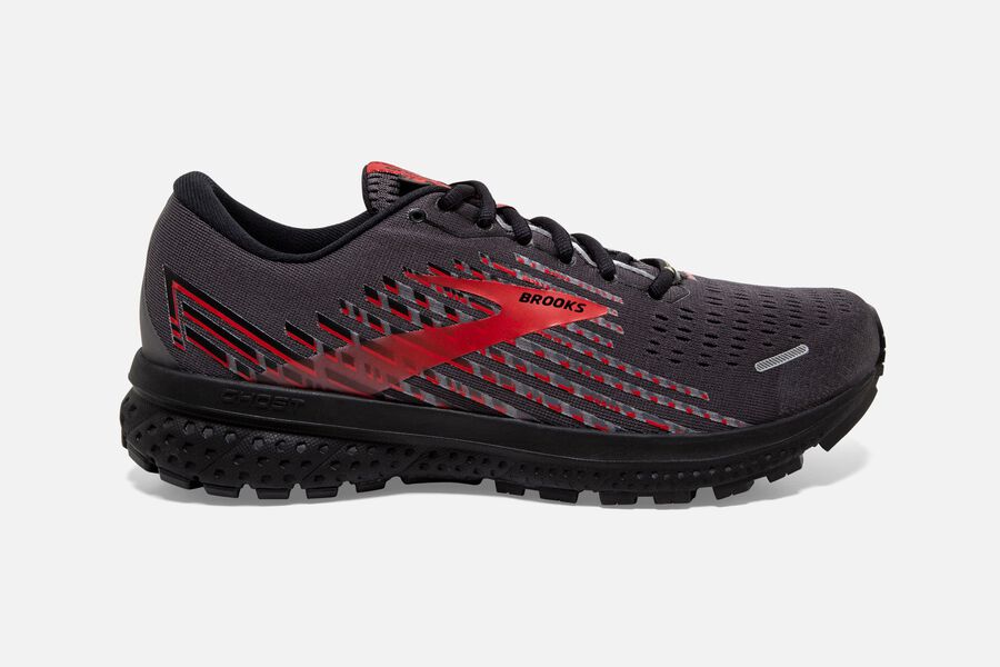 Brooks Herren Ghost 13 GTX Laufschuhe Schwarz/Rot Sale 075-586304